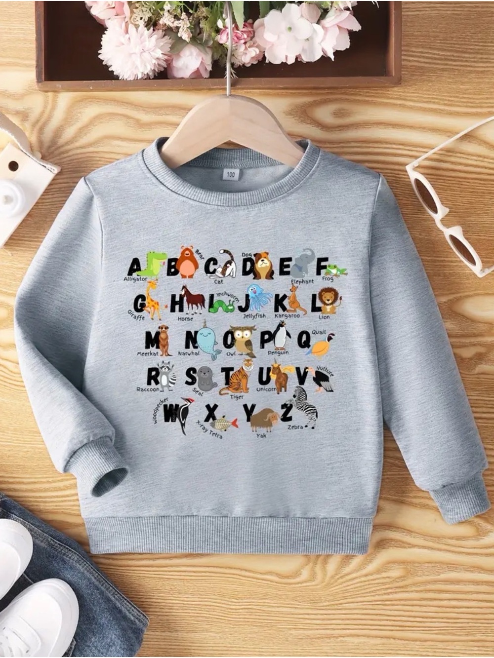 Children's Alphabet Animal Sweatshirt